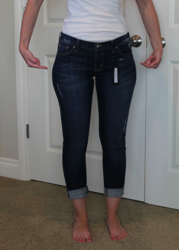 whiskered cropped jeans